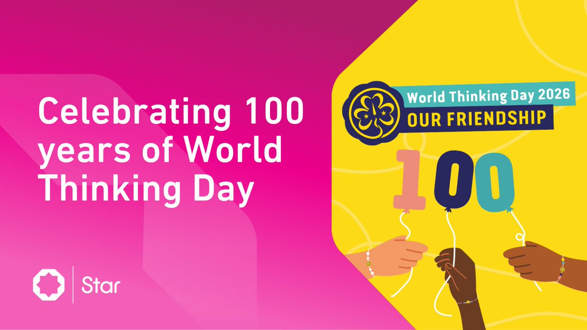 StarAcademies's tweet photo. We're celebrating the 100th anniversary of #WorldThinkingDay with Girl Guides and Scouts worldwide.

#OurFriendship honours the incredible bonds formed through Guiding and Scouting - from local friendships to the global sisterhood that unites millions in over 150 countries. https://t.co/fEQ9wC2Oh3