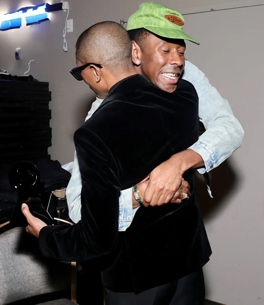 FeliciasUpdates's tweet photo. Tyler, The Creator and Pharrell at the Recording academy. https://t.co/ueA49Lzb9x