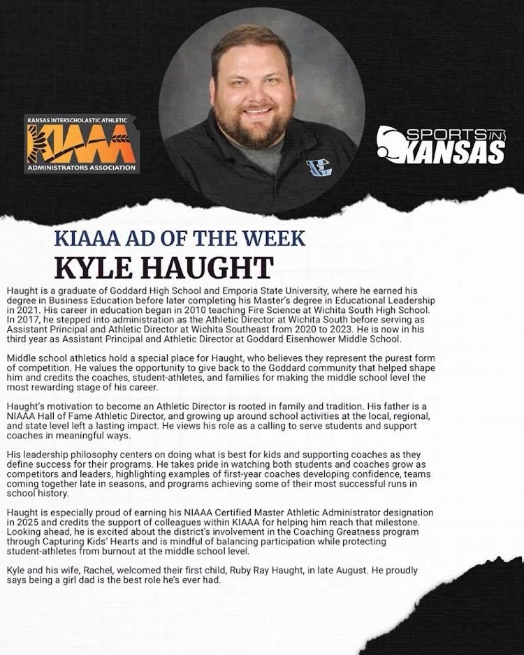 Congratulations Mr. Haught! Proud to have you here at EMS.