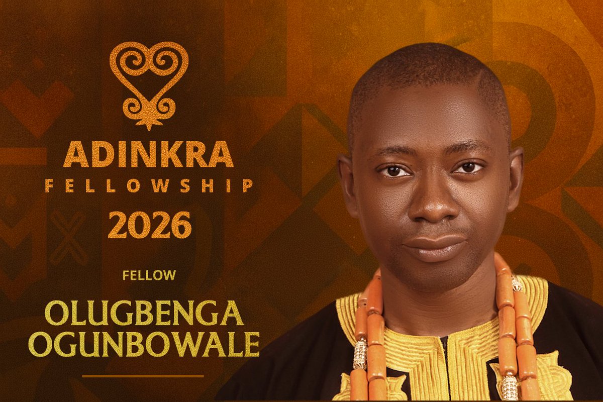 Introducing Olugbenga Ogunbowale, ADINKRA Fellow 2026 (Nigeria). 
Tech entrepreneur expanding access to grants and non-dilutive capital. Co-Founder &amp; CEO of Grant Master, supporting thousands of African founders, and creator of Grant Success School.