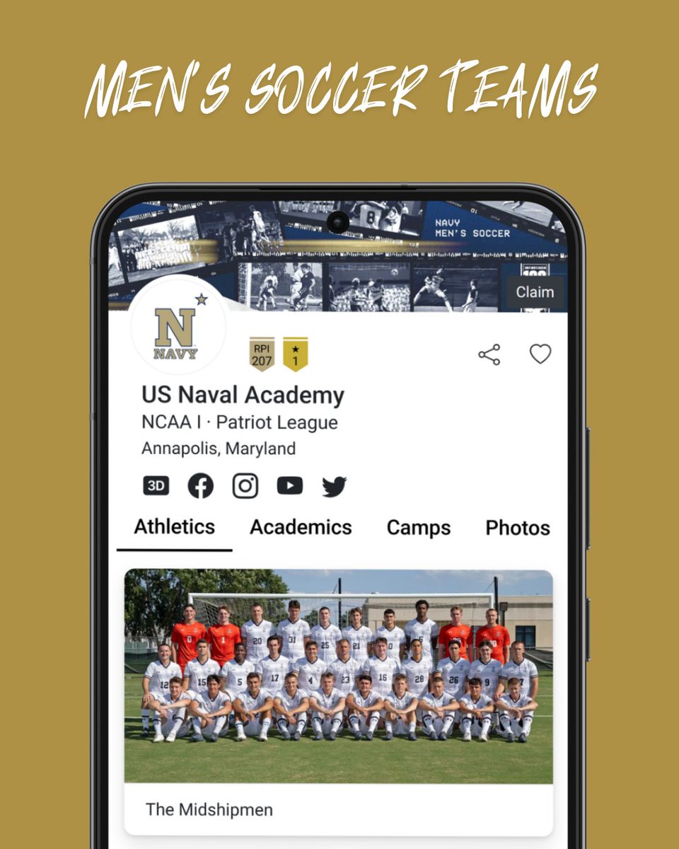 Internespo's tweet photo. ⭐ NCAA D1 Men’s Soccer Highlights

👀 Just Updated — See Who Made the List:
◾ @davidsonmsoccer
◾ @ohiostatemsoc
◾ @shumsoc
◾ @navymsoccer

👉 Browse all college teams: https://t.co/LlEmbbgLgY
•
•
•
•
#YouthSoccer #ncaa #naia #CollegeSoccer #Recruiting https://t.co/GFocLbFWp0