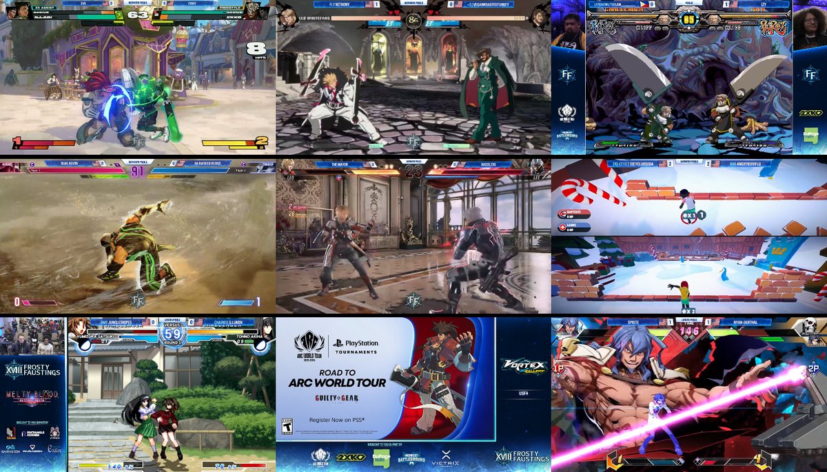 【FFXVIII2026】

大規模格ゲー大会は複数窓で全対応。祭りのどこかで発生する"事件"の第一発見者になるチャンス。

2XKOの初メジャー大会でAWTとSWCの重要な予選大会のため日本勢も多数参戦、アメリカの最大規模対戦格闘ゲームイベント「Frosty Faustings XVIII 2026 ＆ Vortex Gallery 2026