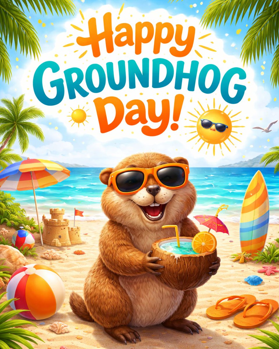 goblueswell's tweet photo. 🌊🐿️Six more weeks of winter? Or early spring? Either way, it’s the perfect excuse to book a beach escape and chase the sun!☀️🏖️

#GroundhogDay #WinterOrSpring #BeachDreaming #SunshineAhead #CoastalVibes #BlueSwell #GoBlueSwell #SunAndSand #CoastalVibes #CoastalEscape #SunSandSea https://t.co/HtQkj2vCxh