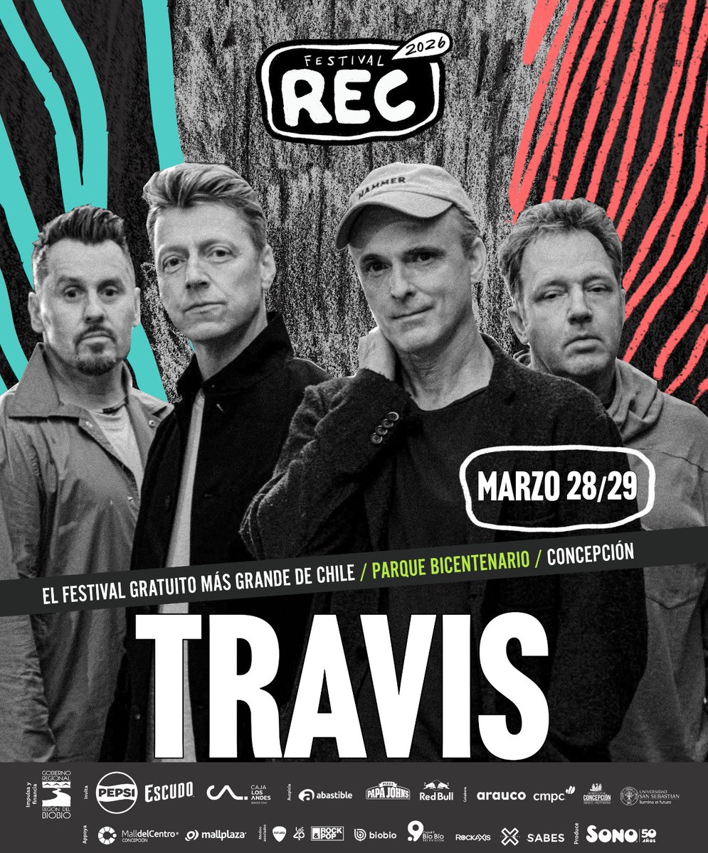 We’re headlining Festival Rec - our first ever show in Concepción and the largest free music festival in Chile - on March 29th! Can’t wait to see you there ❤️🇨🇱