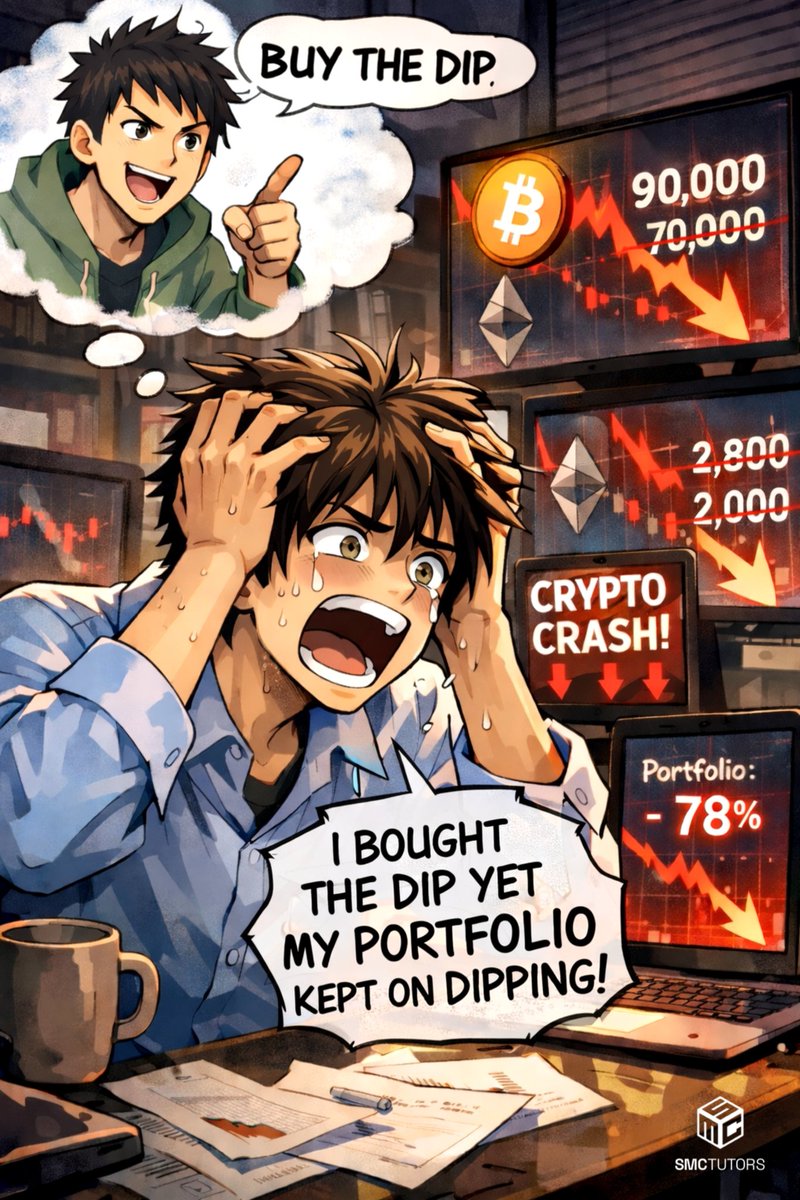 We were on our own when some fellow  believers said we should buy the dip, now the dip keeps dipping 🤧💔