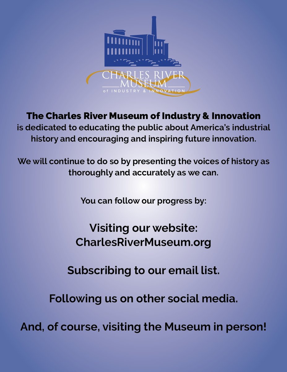 Charles River Museum tweet media