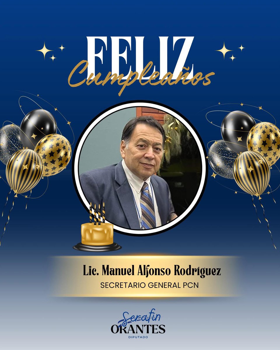 Con mucho aprecio, extendemos un fraternal saludo de cumpleaños a nuestro Secretario General del Partido de Concertación Nacional (PCN), Lic. Manuel Alfonso Rodríguez.

Agradecemos profundamente su liderazgo firme y su guía constante, inspirados en la palabra de Dios, que