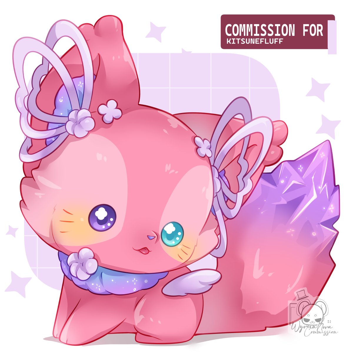 Mascot art for @/KitsuneFlufff 💝