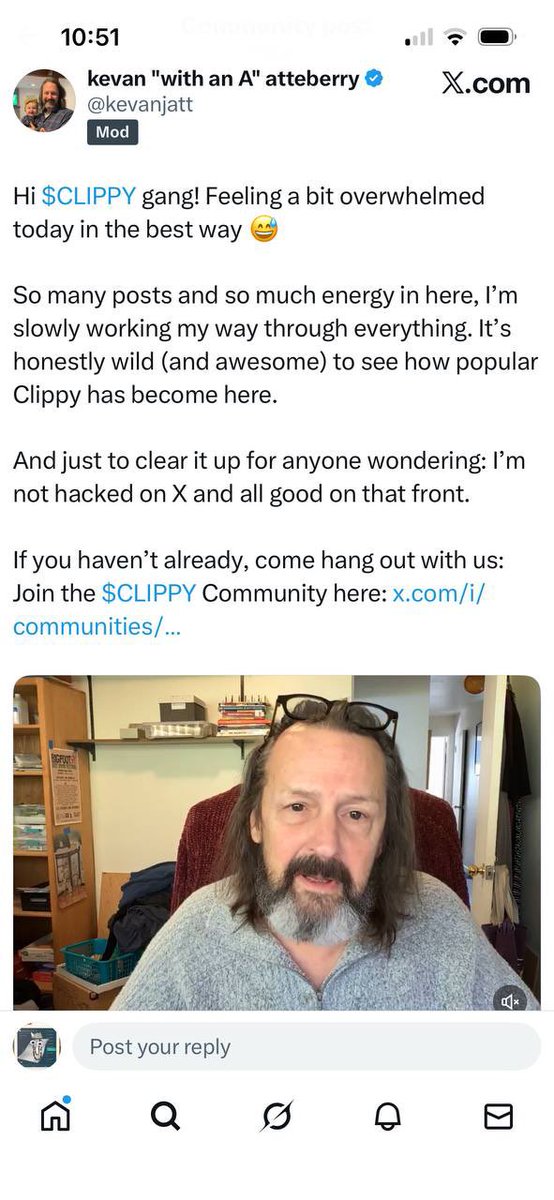 GramMemeLab's tweet photo. @coldweb3 @coldweb3 Check out $Clippy 300K mcap has the OG Microsoft artist on board…

Verify the artist - @kevanjatt 

Clippy is an OG piece of software art/history and easily has 100M+ potential 

So many people sleeping on real narratives and this is one of them…

@TheClippyMeme https://t.co/naDe6uMUxQ