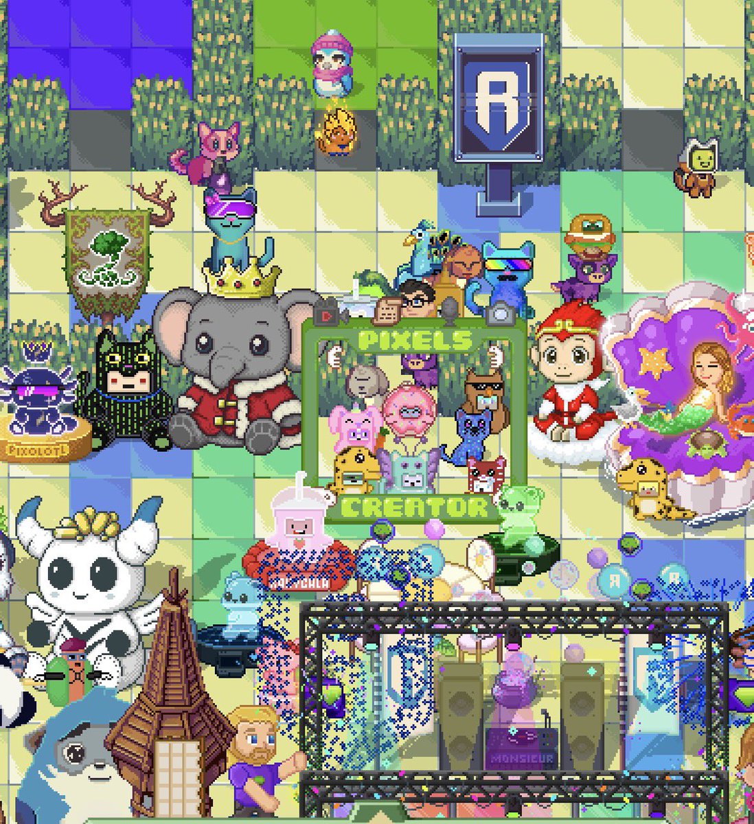LucianaTL's tweet photo. Great Friday with a fun party!!! 🤩🥳🙌🏻✨🩷😉💚🥳🥰
@PixelChibis @PixelCatGuy 

#pixelsonline #pixelsnft @pixels_online https://t.co/Q0hOERhJPh