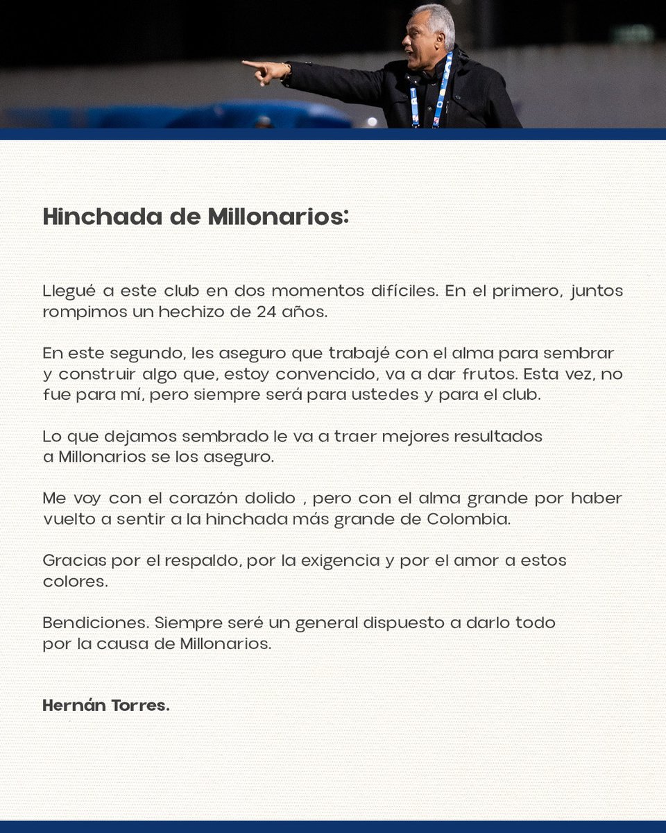 ▶️ Mensaje de Hernán Torres a la Familia Azul