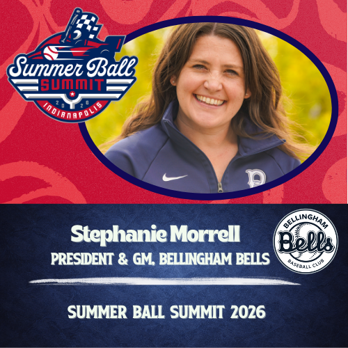 TheSummerSummit's tweet photo. We’re excited to welcome Stephanie Morrell, President &amp; GM of the Bellingham Bells, as a speaker at the 2026 Summer Ball Summit in Indianapolis.

Stephanie is helping redefine what leadership in the game looks like. ⚾💥

Early bird pricing ends March 1st: https://t.co/Kcmus0FzHj https://t.co/E5cdFdnSbp