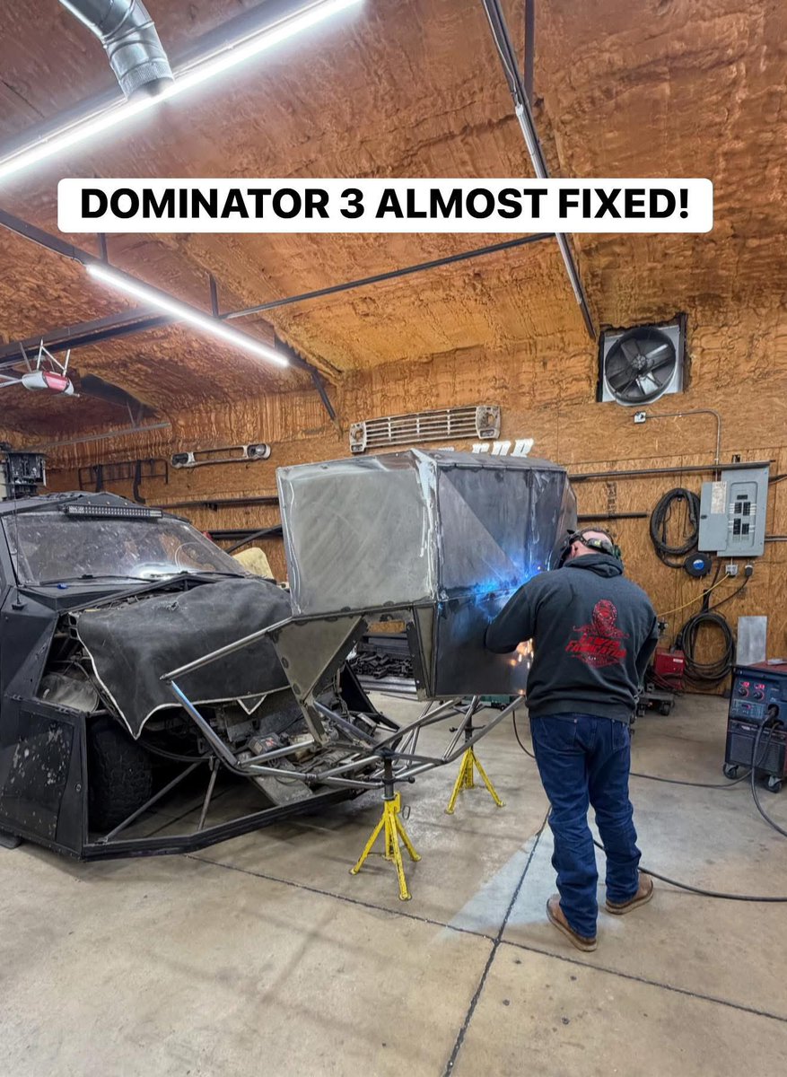 Check out the new hood on the Dominator 3 as being fabricated by