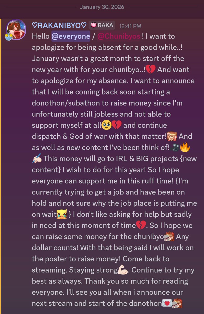 Rakanibyo's tweet photo. Hello chunibyos!👋🏻💌 Here is a huge message and upcoming news!🗞️
#Vtubers #Discord https://t.co/jBcYqdNRIy