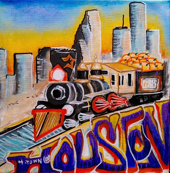 BigRepMedia's tweet photo. Art of the Day! "Houston Astros Minute Maid Park". Buy at: https://t.co/JAn2INmAeF https://t.co/mGKygfNY2m