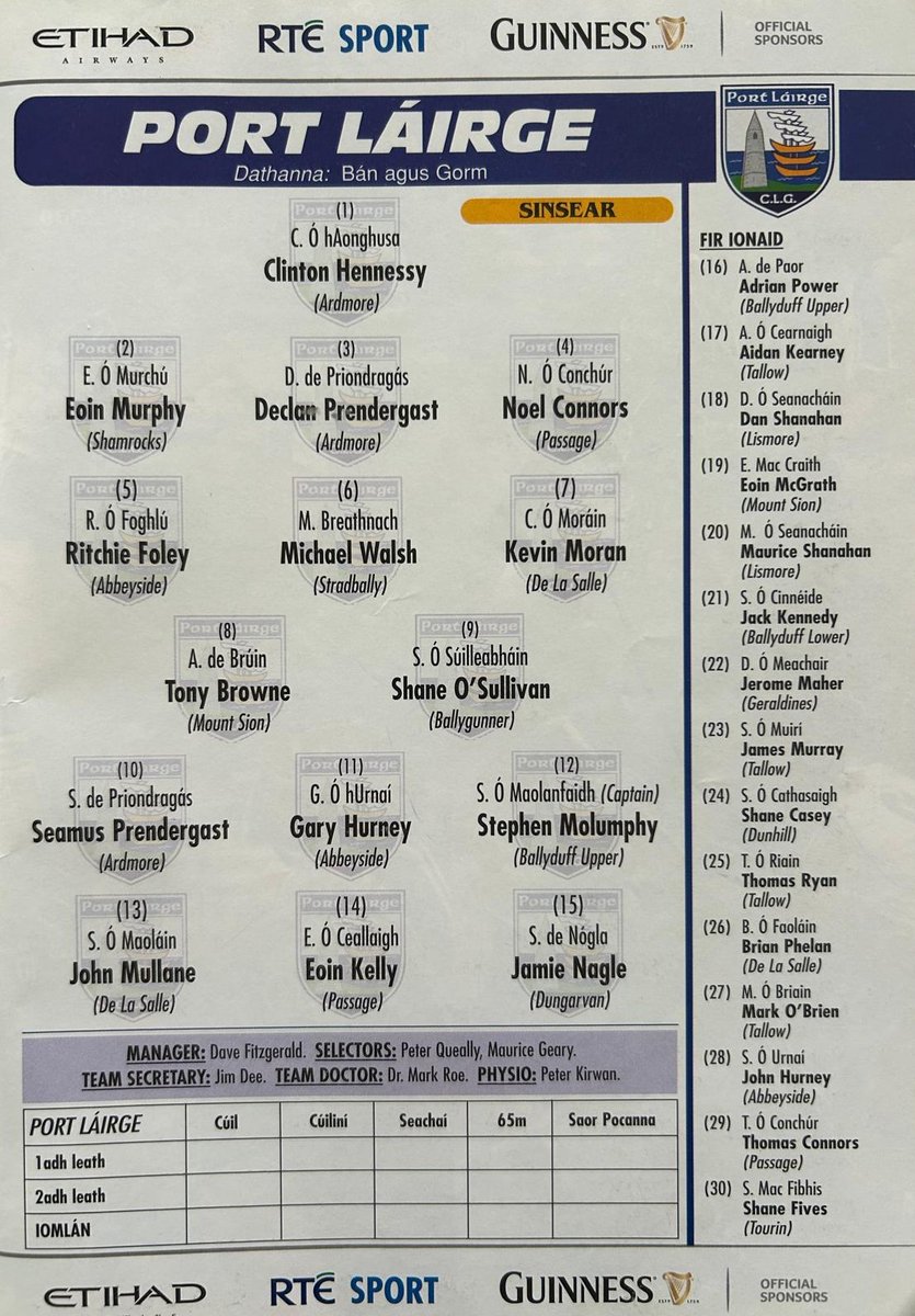 GAA Programmes tweet media