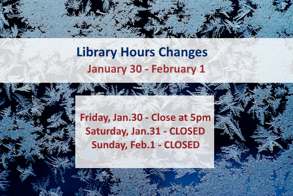 fordlibraryweb's tweet photo. Oh my, another winter storm is impacting our hours of operation today (Fri.Jan.30) and this weekend. Please stay safe this weekend and always check our library hours page before visiting if the weather looks risky. https://t.co/NlhsKOAjV0 https://t.co/s4nMQAt6SY