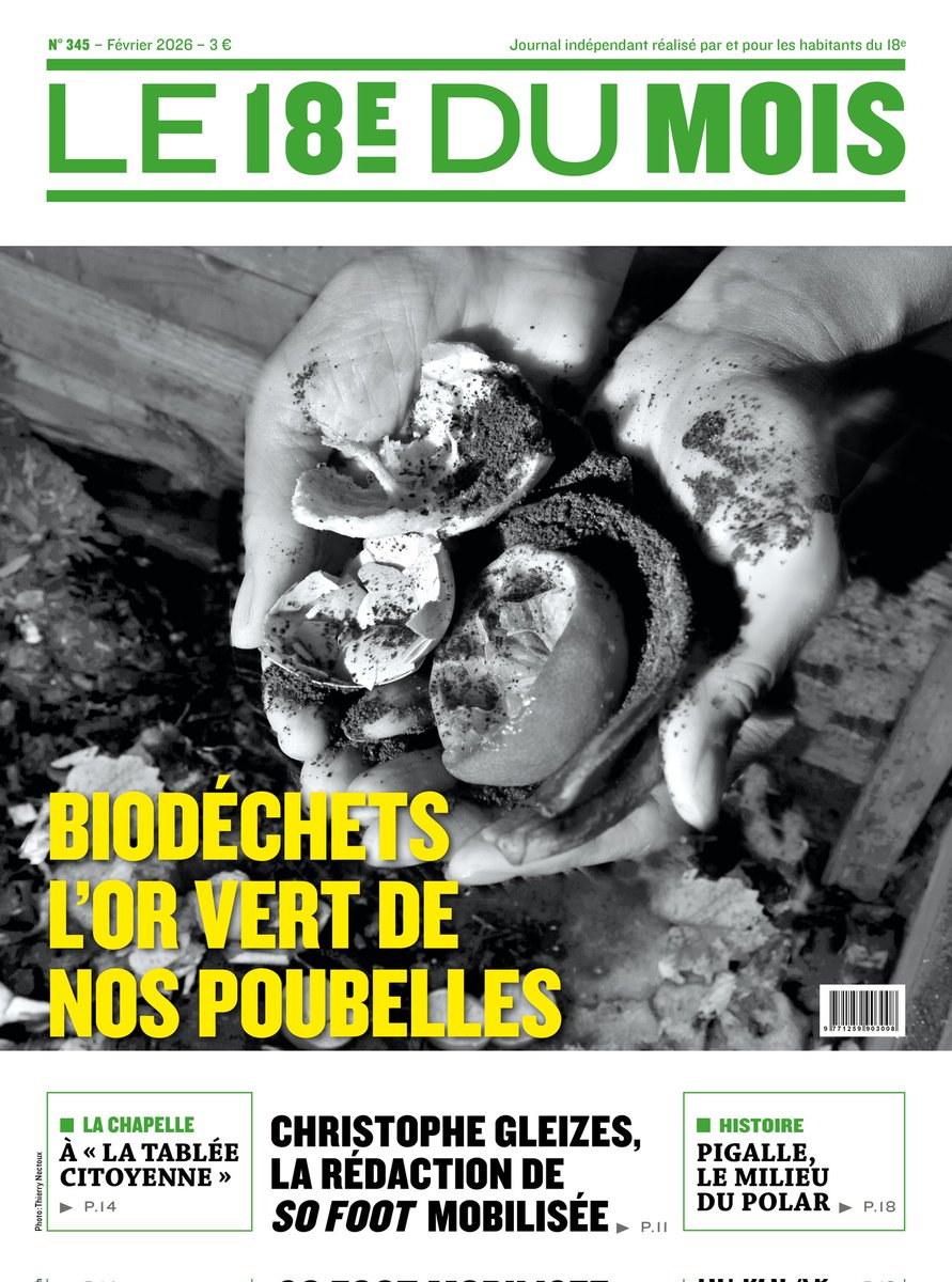 le18edumois's tweet photo. Notre numéro de février est disponible dans des dizaines de points de vente dans le 18e arrondissement. Belle lecture ! https://t.co/e36H0ydYGM