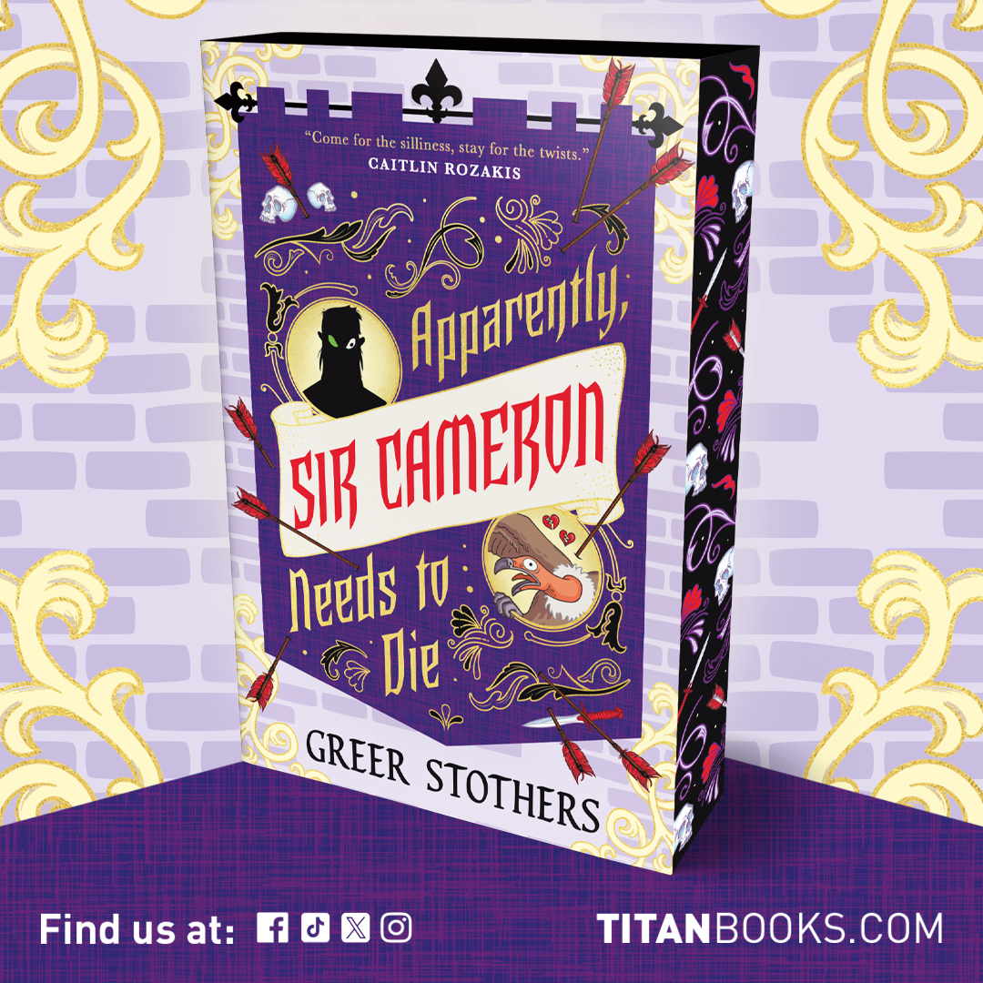 TitanBooks's tweet photo. Canadian Fantasy fans! Indigo Canada is offering 25% off pre-orders for APPARENTLY, SIR CAMERON NEEDS TO DIE by @GreerStothers, just use this link: https://t.co/SDN0DTRs3G https://t.co/t32k9uYRr8