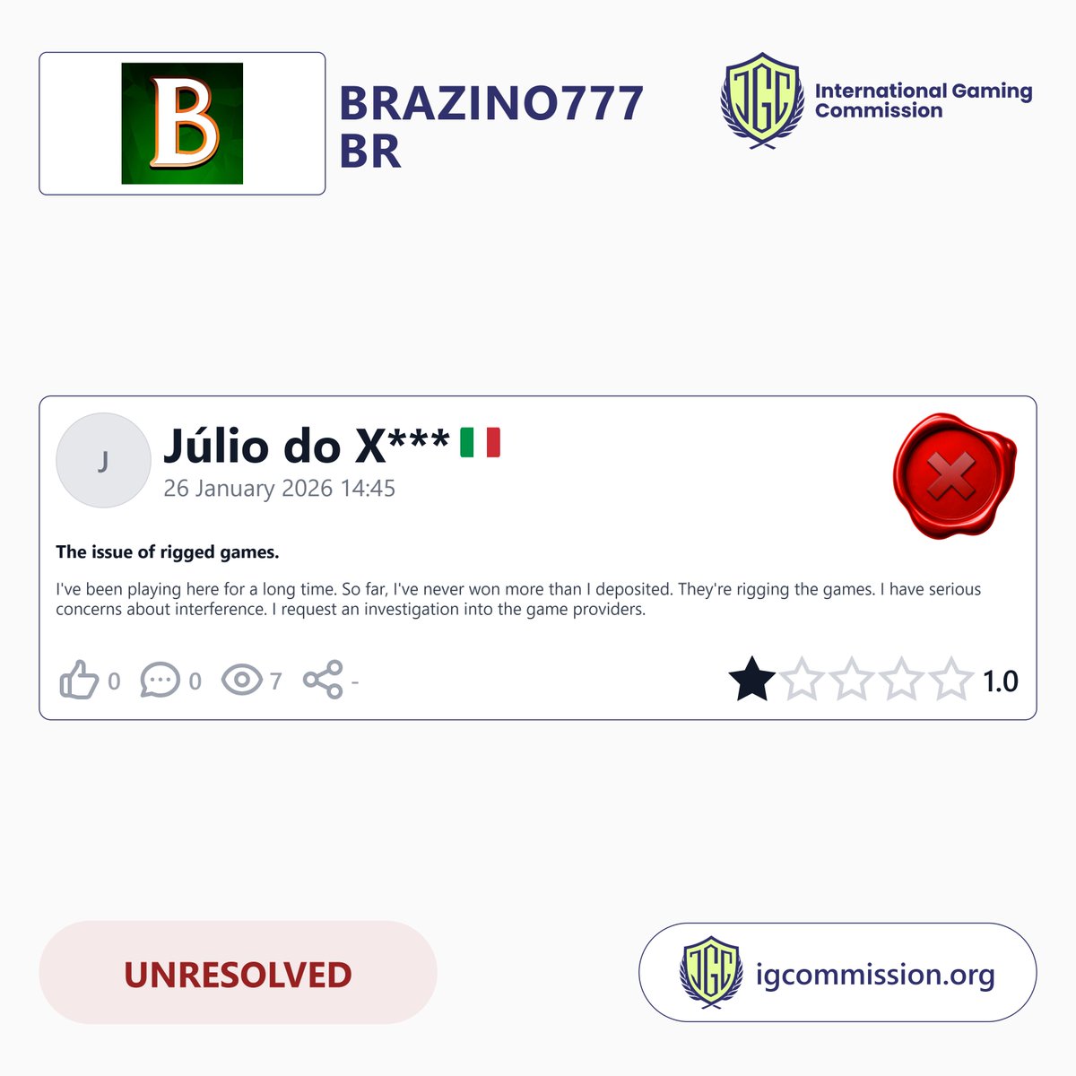 IG Commission tweet media