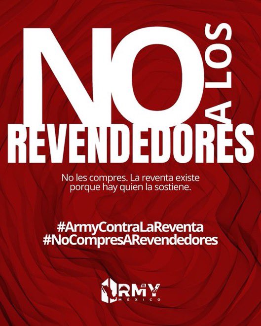 PJJMIMI's tweet photo. Resistan! Ya viene el corte de tarjetas y esos boletos tendrán que llegar a nosotros si o sí 

#OcesaMiente 
#TicketmasterMiente
NO A LA REVENTA EN MÉXICO 
JUSTICIA PARA ARMY https://t.co/oOegQDdb4y
