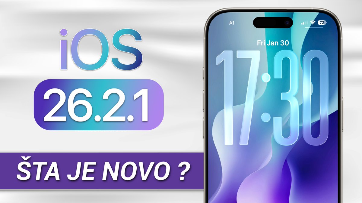 AppleBalkan's tweet photo. 🚨📲 iOS 26.2.1 zakrpa donosi preko 60 sistemskih i sigurnosnih unapredjenja. Svi detalji u novom videu na YouTube kanalu Balkan Apple Pro ⬇️

🎞 https://t.co/sCxlVSSaVr

#iphone #ios2621 #balkanapplepro https://t.co/rvzerg0YJf
