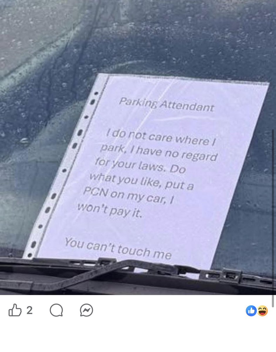 The local parking menace at it again 🙄🤣