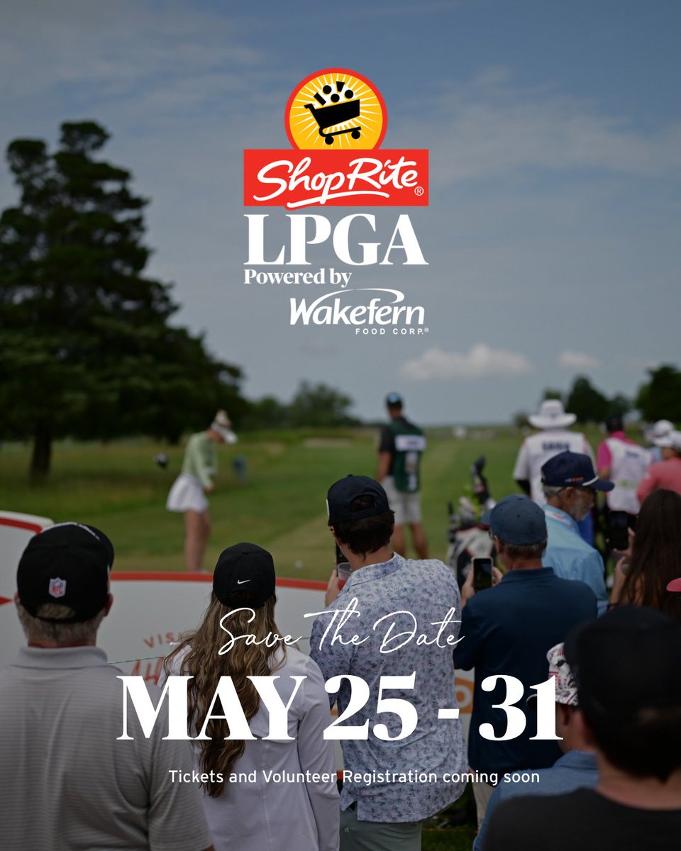 ShopRiteLPGA's tweet photo. Looking forward to summer golf days ahead! The ShopRite LPGA powered by Wakefern returns to the Bay Course at Seaview Hotel & Golf Club, May 25-31.

Tickets and volunteer registration will be available mid-February.

Please visit https://t.co/x9oFGR7l7t for updates! #ShoreTradition