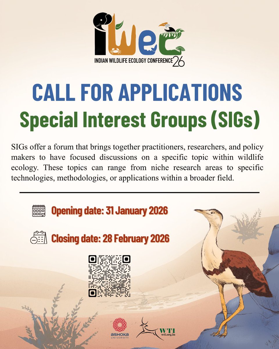 Indian Wildlife Ecology Conference 2026 (IWEC`26) tweet media