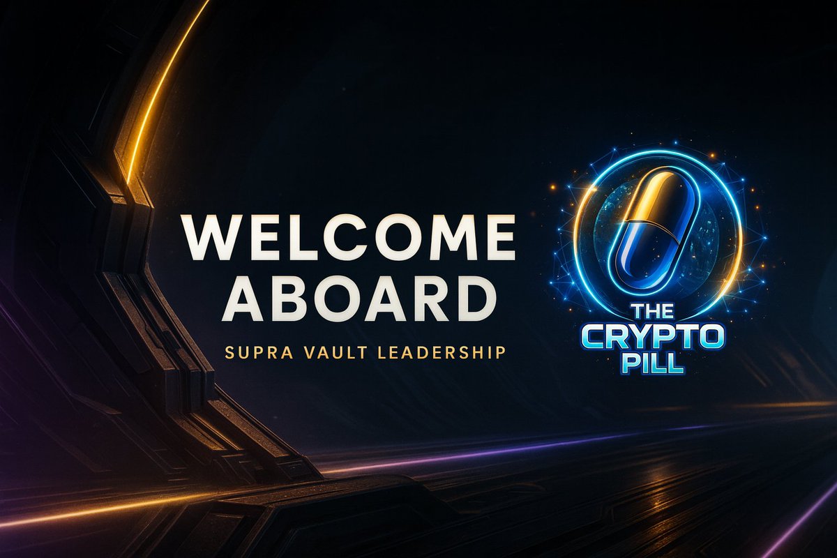 🚀 TGIF Supra fam

We’re excited to welcome <a href="/The_Crypto_Pill/">The Crypto Pill</a>  as a co-owner of Supra Vault 🤝

Strong leadership matters as we scale, and we’re confident he’ll help steer the ship with focus and competence.

Onward 🛳️💜 
#SupraVault #TGIF #supra