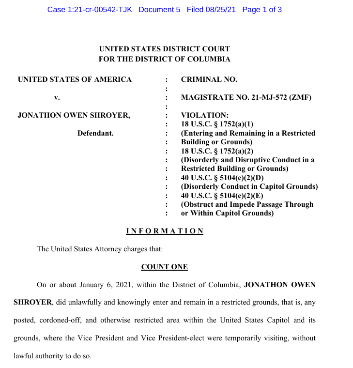 julie_kelly2's tweet image. Remember when Chris Wray's FBI and Biden's DOJ investigated, charged, and prosecuted an independent journalist for Jan 6?

I do.

Shroyer took a plea deal and the Biden DOJ wanted him to spend six months in jail.