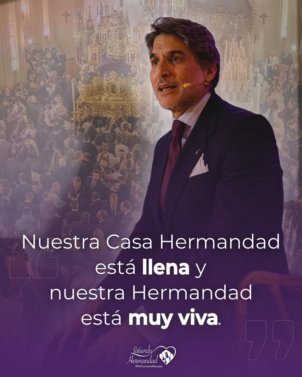“Nuestra Casa Hermandad está LLENA y nuestra Hermandad está MUY VIVA”

Conoce nuestras propuestas 👉🏽candidatoemiliojimenez.es/programa/

💜 #LatiendoHermandad #DecorazónMorado