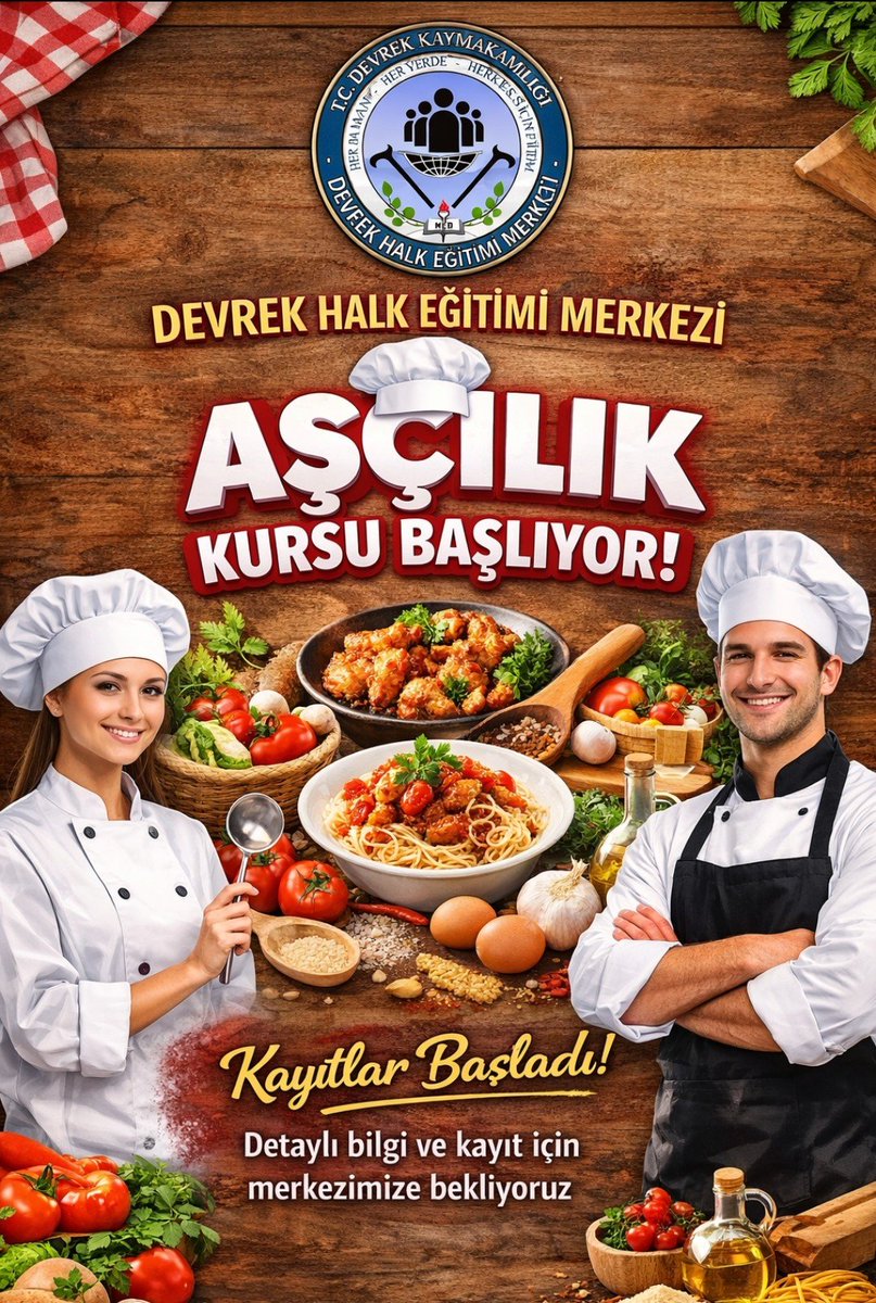 Yeterli talep olması halinde Merkezimizce Aşçı Yardımcısı kursu açılması planlanmaktadır. Kayıt olmak veya detaylı bilgi almak için merkezimize bekliyoruz