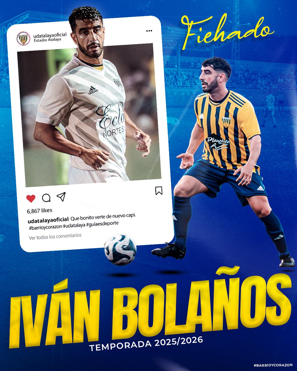 ¡𝗕𝗶𝗲𝗻𝘃𝗲𝗻𝗶𝗱𝗼 𝗱𝗲 𝗻𝘂𝗲𝘃𝗼 𝗮 𝗰𝗮𝘀𝗮, 𝗜𝘃𝗮́𝗻!✨⚽
Tras varias temporadas defendiendo estos colores y siendo parte importante del camino que nos llevó a Preferente, Iván Bolaños regresa para reforzar al equipo en una categoría que conoce de sobra.