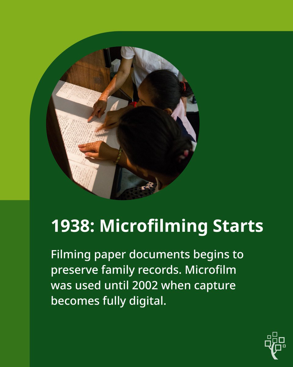 FamilySearch's tweet image. From microfilm to mobile apps. 🎞️ → 📱

Swipe to see how FamilySearch evolved.

Ready to start your own journey? Visit the link in the first reply to discover what can help you.

#familyhistory #geneaology #timeline