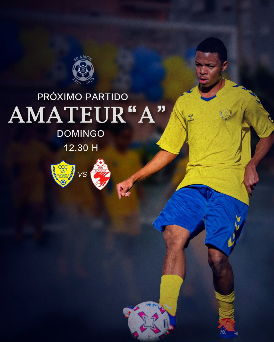 ⚽🔜 Este domingo nuestro Primer Equipo recibe al Son Cladera en casa! Os esperamos!

#VamosInde💛