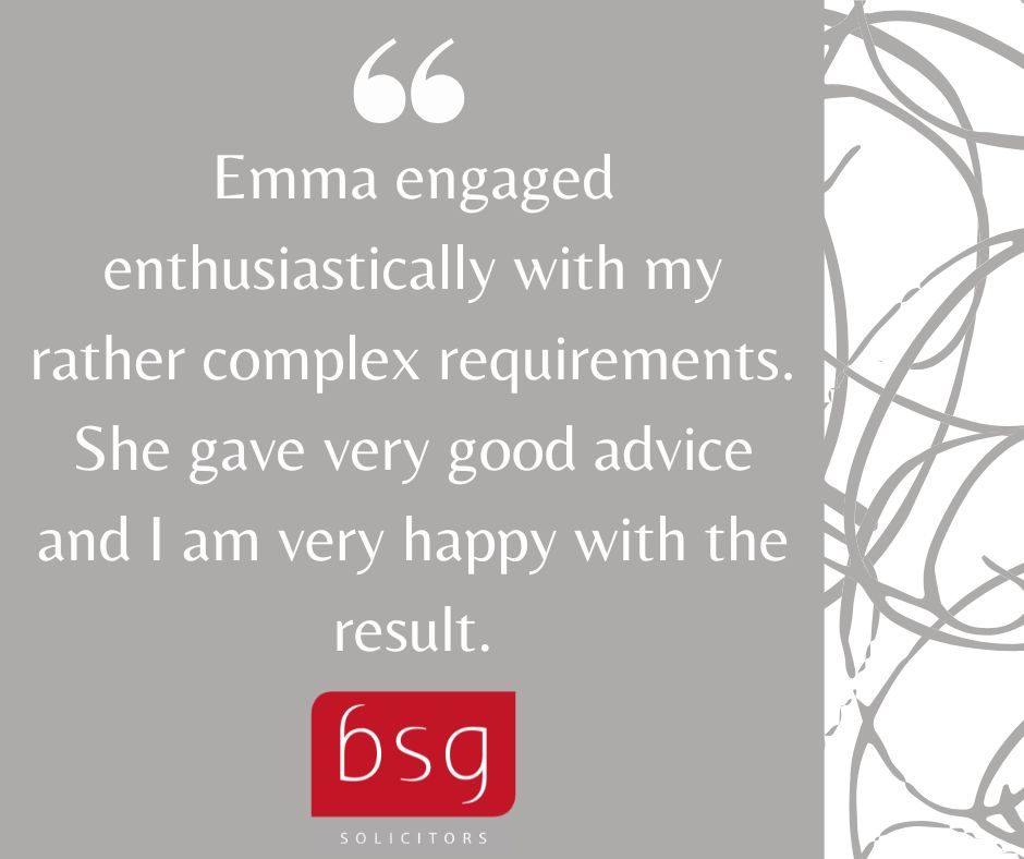 bsglaw's tweet photo. Another great review for Emma in our Private Client Team. If you are planning for the future, find peace of mind at BSG Solicitors. https://t.co/IVdy68v5nM