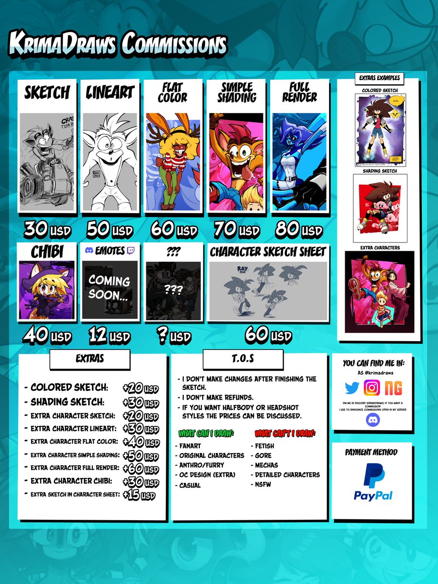 Hi! Here's my c🎨mmision sheet!
They're OPEN! 

DM me if you're interested! (you can DM me via discord too!)