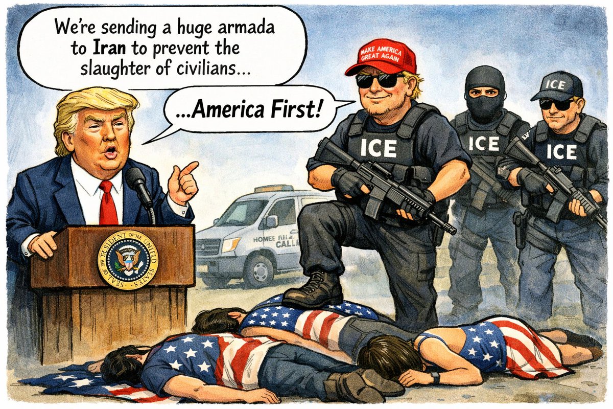World's biggest hypocritical douchebag...AND traitor. Pledhed to DEFEND the constitution and all of us FROM threats, foreign...AND DOMESTIC. He himself sent federal agents into our cities and is responsible for killing OUR OWN citizens!