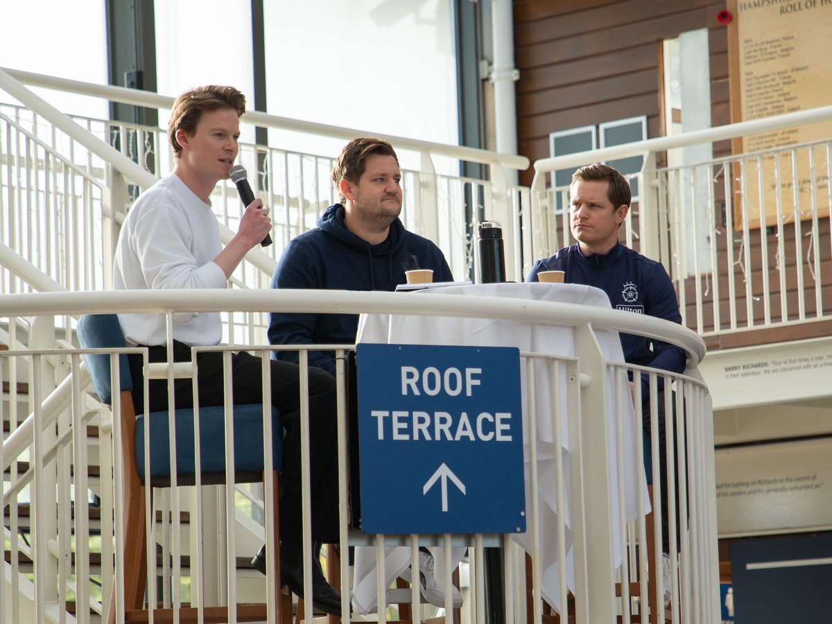 UtilitaBowl's tweet photo. A brilliant morning with our Members at Utilita Bowl 🏏☕️
Plenty of chat about the season ahead, updates from the club, and a brilliant Q&amp;A with Robbie James. 

Interested in attending events like this in the future? Find out more about membership: https://t.co/3mrl1R0Cmx https://t.co/4A3sl9W1mD