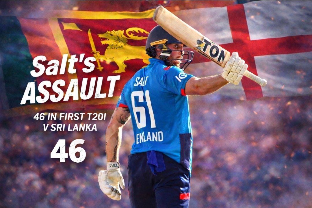 Vinayaksin22029's tweet photo. 🌧️ Shortened game, full impact! 💥
Phil Salt turns the rain-affected 1st T20I into his own highlight reel with a blazing 46(35) vs Sri Lanka 🔥
Fearless, fast, and match-defining. 👏🏏
#PhilSalt #ENGvSL  #RainAffected #CricketTwitter #EnglandCricket
@englandcricket @TheBarmyArmy https://t.co/N3B6qWz3qc