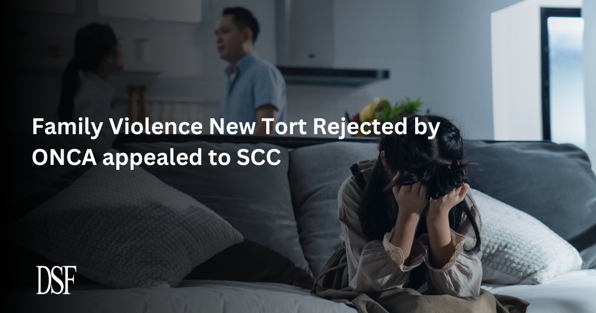A landmark Ontario case raised and ultimately rejected the proposed tort of family violence, prompting a national conversation about how the law responds to patterns of coercion and control. 

Read our blog to learn more: devrylaw.ca/family-violenc…