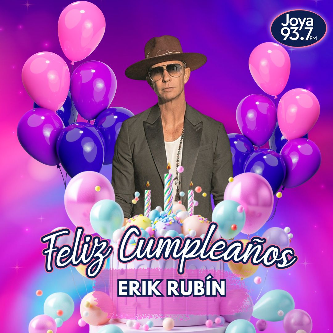 🎉✨ ¡Feliz cumpleaños, <a href="/erikrubin/">ERIK RUBIN</a>! ✨🎉
Una figura clave de la música en México, creador de himnos que han marcado generaciones y siguen sonando con fuerza.
En Joya 93.7 FM celebramos tu talento, trayectoria y legado. 🎶