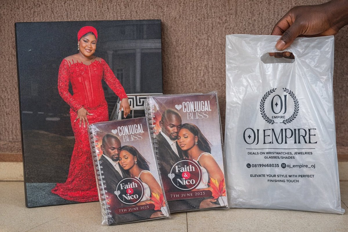 Clever_Craftsss's tweet image. “Another clean delivery 💯
Canvas frame + customized Conjugal Bliss notebooks done and dusted.
Quality prints, neat finishing — always.
Thanks for trusting CleverCrafts 🙏✨”
#CleverCrafts #CustomPrints #CanvasFrame #NotebookPrinting #QualityWork #NigeriaBusiness