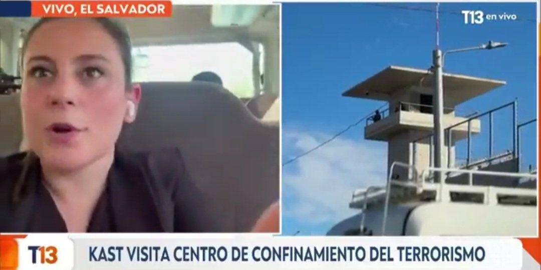 ___Pachi__'s tweet photo. Esta periodista zurda de canal 13 dijo que" fue imposible contener las lagrimas" al ver a los delincuentes de la carcel de Bukele. Casi tratandolos de pobrecitos a esos criminales. Wna loca. https://t.co/gD6IM8asEq