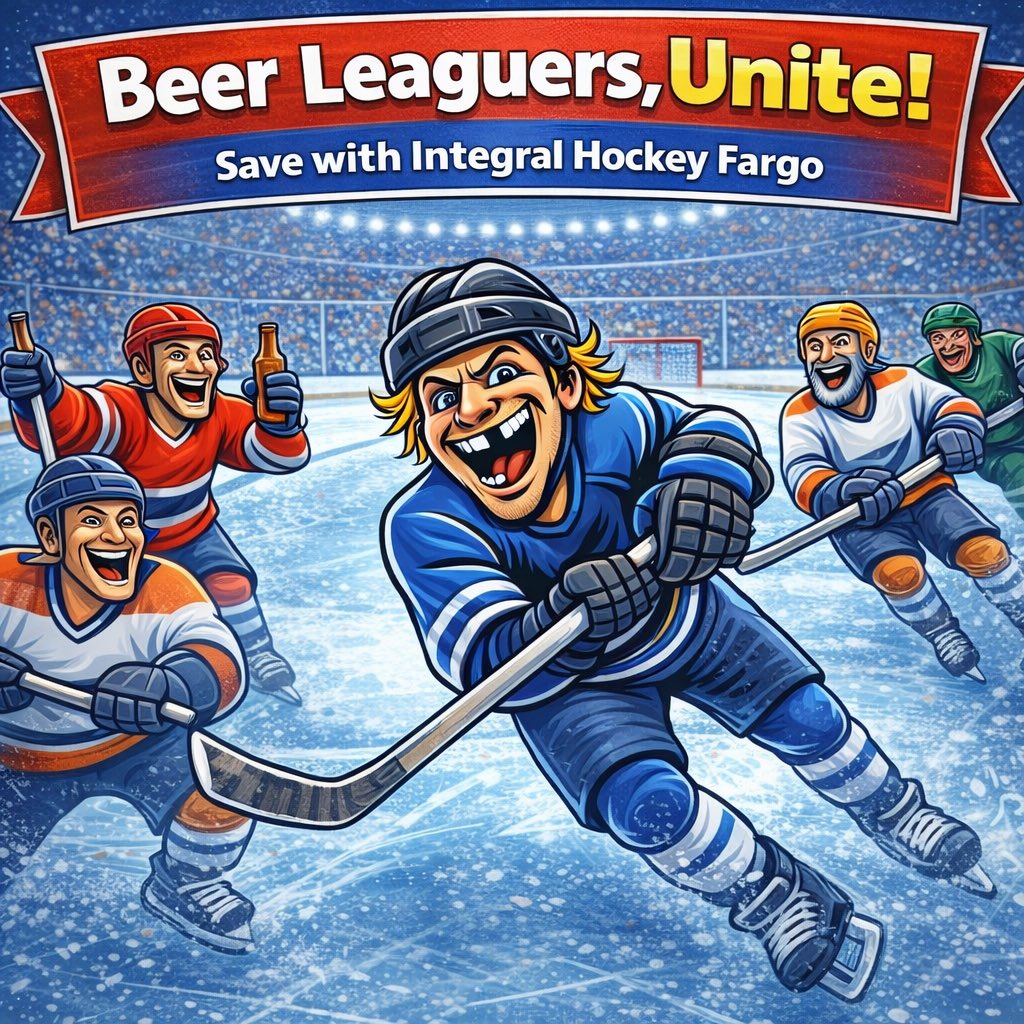 Calling all beer leaguers to check out Integral Hockey Fargo!  Repaired sticks for sale!  Or we’ll repair yours!