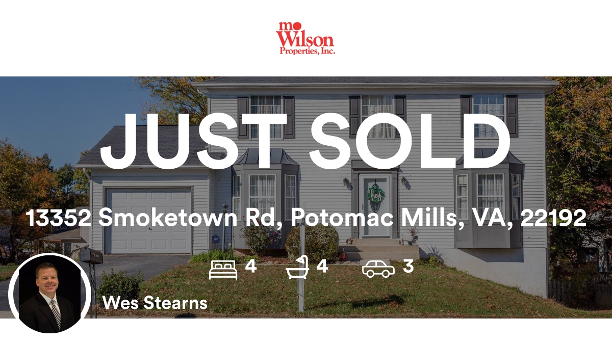 🛌 4 🛀 4 🚘 3
📍 13352 Smoketown Rd, Potomac Mills, VA, 22192

My latest sale on RateMyAgent.
VA 0225053331
rma.reviews/r8zi7o8qonw4

...
#ratemyagent #realestate #MO_Wilson_Properties