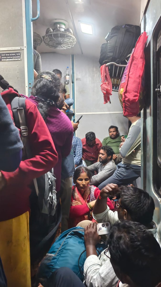 nationalhelp1's tweet photo. Just now received a distress call from Train 12704. Divyang (disabled) coach is occupied by unauthorized non-disabled passengers, leaving disabled passengers with no place to sit.
This happens often, especially on night journeys
@RailwaySeva pl ACT
@RailMinIndia #Disability https://t.co/rzxnyXzmsE