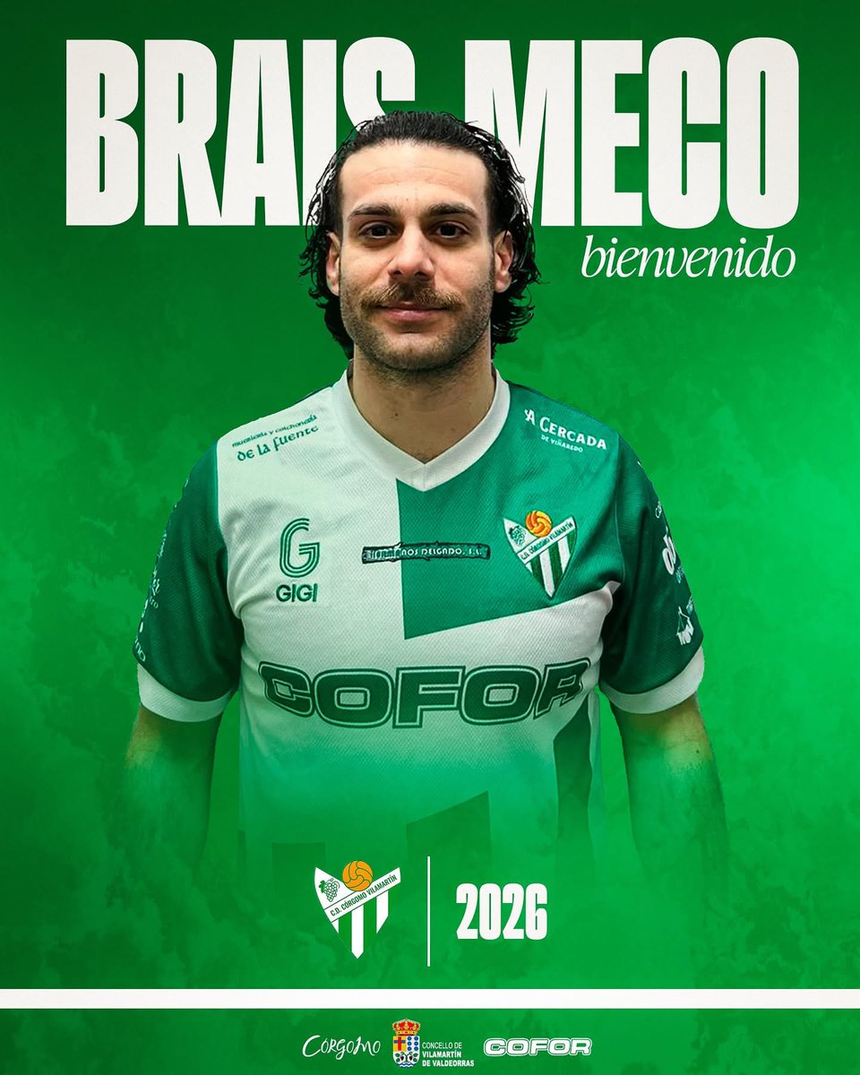 𝑩𝒊𝒆𝒏𝒗𝒆𝒏𝒊𝒅𝒐 𝑩𝒓𝒂𝒊𝒔 🤝

Brais López ‘Meco’ (Petín, 1994) es nuevo jugador del CD Córgomo.

Se trata de un jugador polivalente, muy intenso y físico.

Bienvenido a tu nueva casa 💚

#OPoboRuxe #BienvenidoBrais