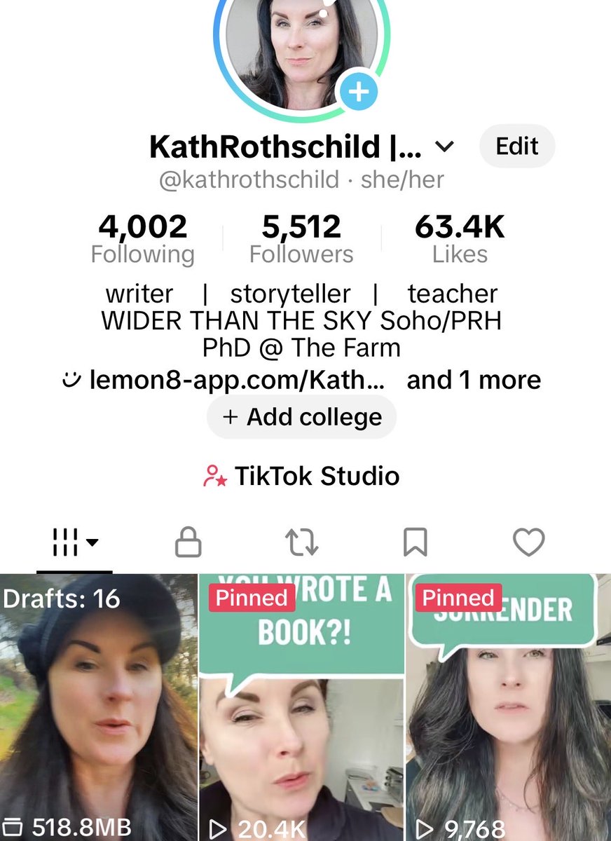 Find me on TikTok! 
@ KathRothschild Author